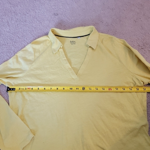 Boden The Cotton Collar Notch Tee L - Picture 6 of 8